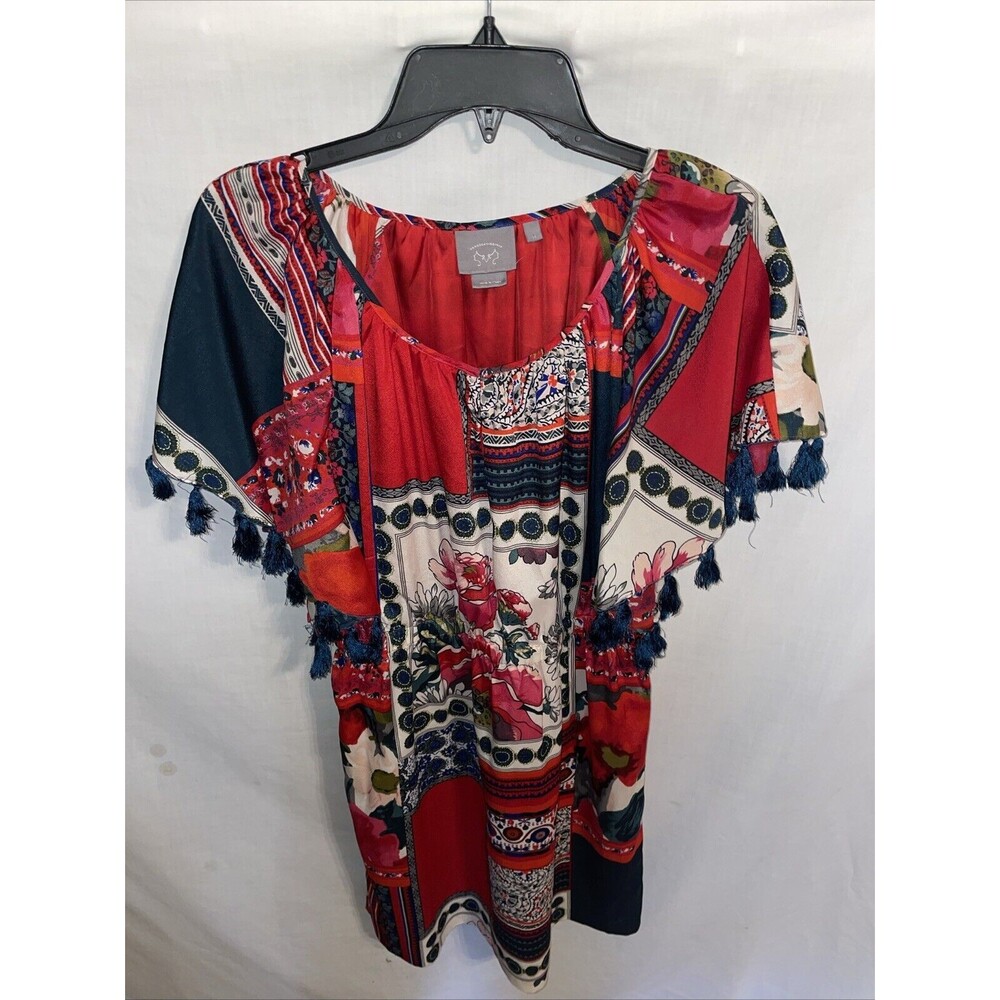 Vanessa Virginia Women’s Boho Dress Size Medium Red Floral Going Out Party Dance